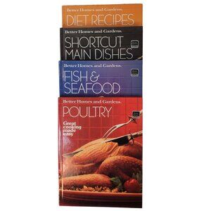 Better Homes & Gardens Cookbooks. Diet, Poultry, Fish, Main Dishes. Lot of 4